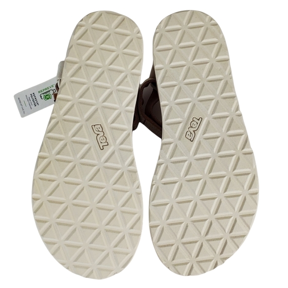 NWB Teva flatform universal karina strappy sandals macaroon metallic multi - Picture 13 of 15